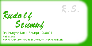 rudolf stumpf business card